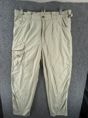 Fjallraven Portugal 38 Pants Hiking Men Beige 62012 Nylon Blend ACTL 33X28